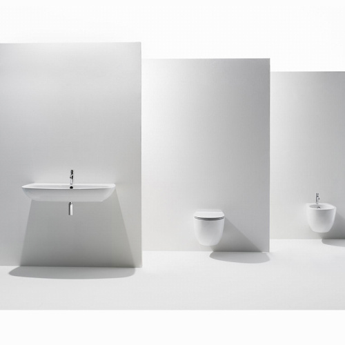 Раковина из сантехнического фаянса Simas VI 12 bia 100х50 подвесная цвет белый - фото 2